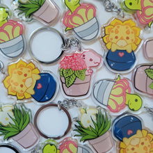 Load image into Gallery viewer, Botanical Dinosaur Keychains