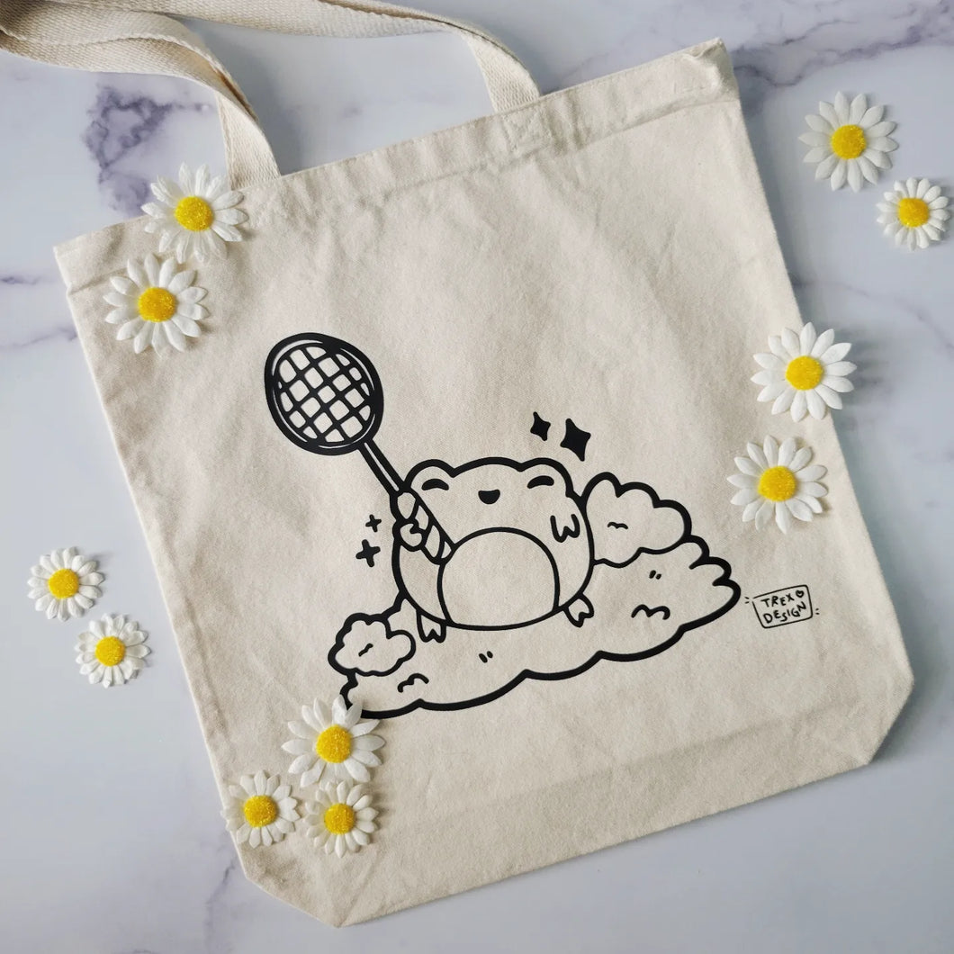 Badminton Froggo Tote Bag